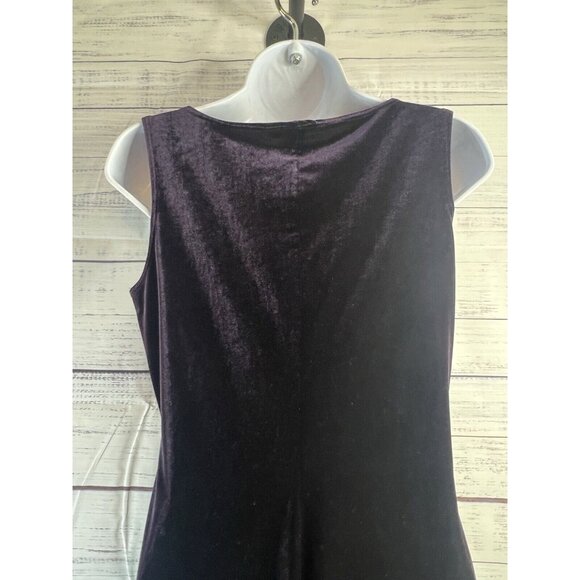 Max Studio Dress Size S Purple Sleeveless Midi Velvet Dress Whimsigoth Fairy - Picture 7 of 13